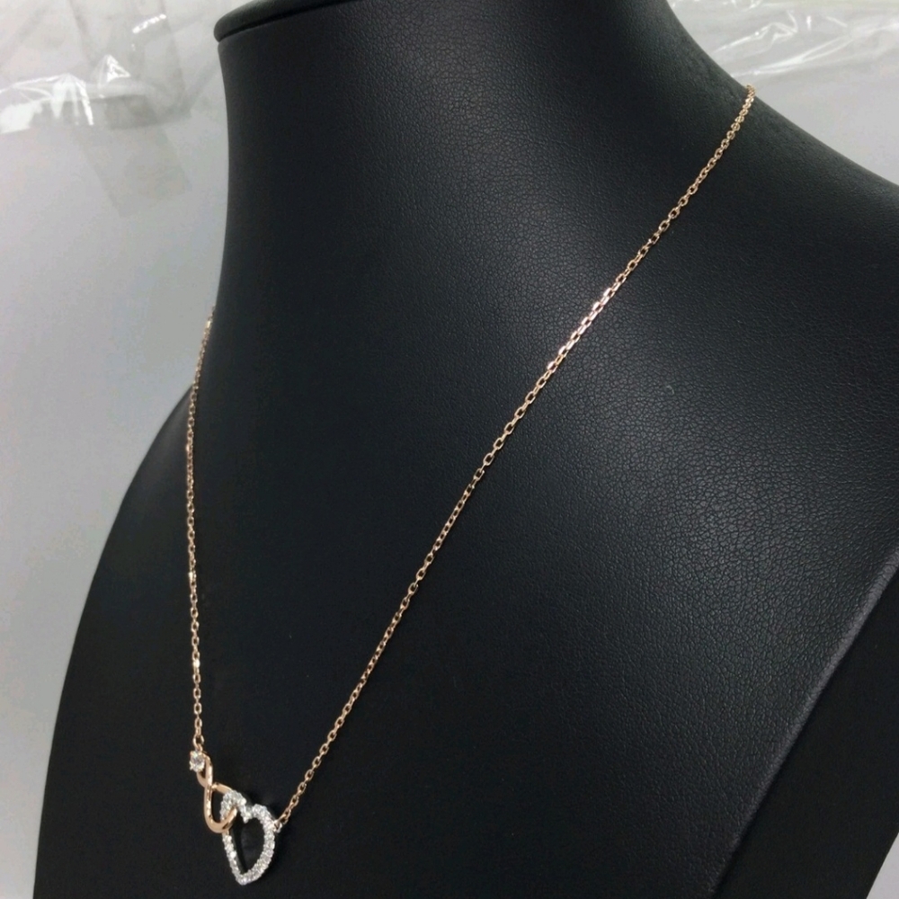 Swarovski Crystal Interlocking Infinity Heart Nec… - image 2